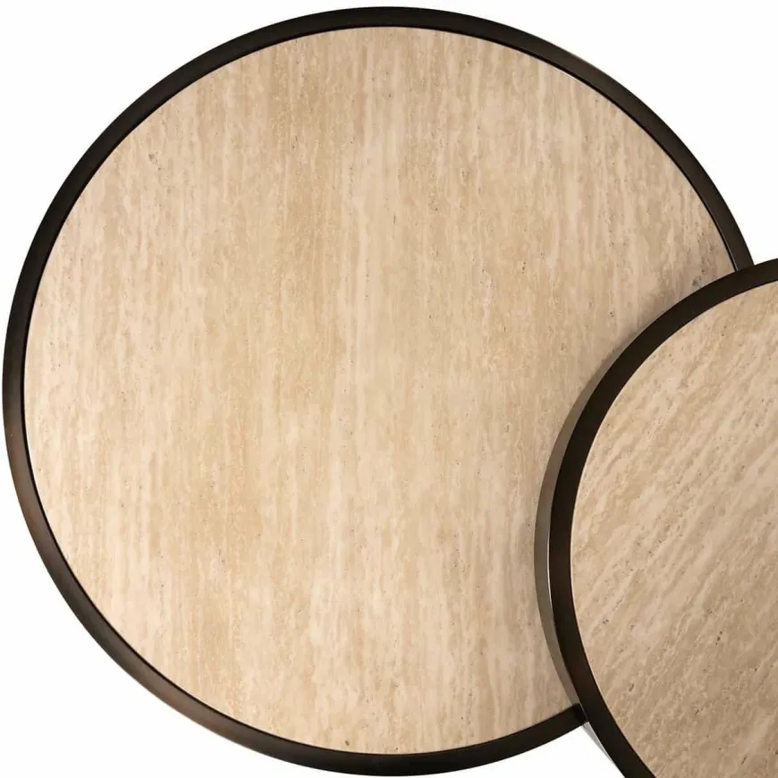 Richmond Interiors Salontafel Ronson set van 2 beige