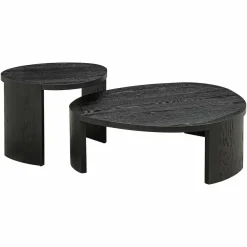 Richmond Interiors Salontafel Navarino set van 2 Dark coffee