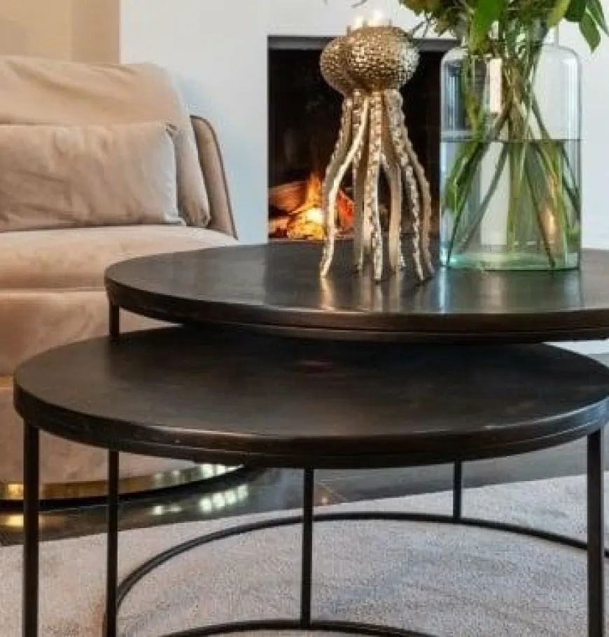 Richmond Interiors Salontafel bolder set van 2 aluminium