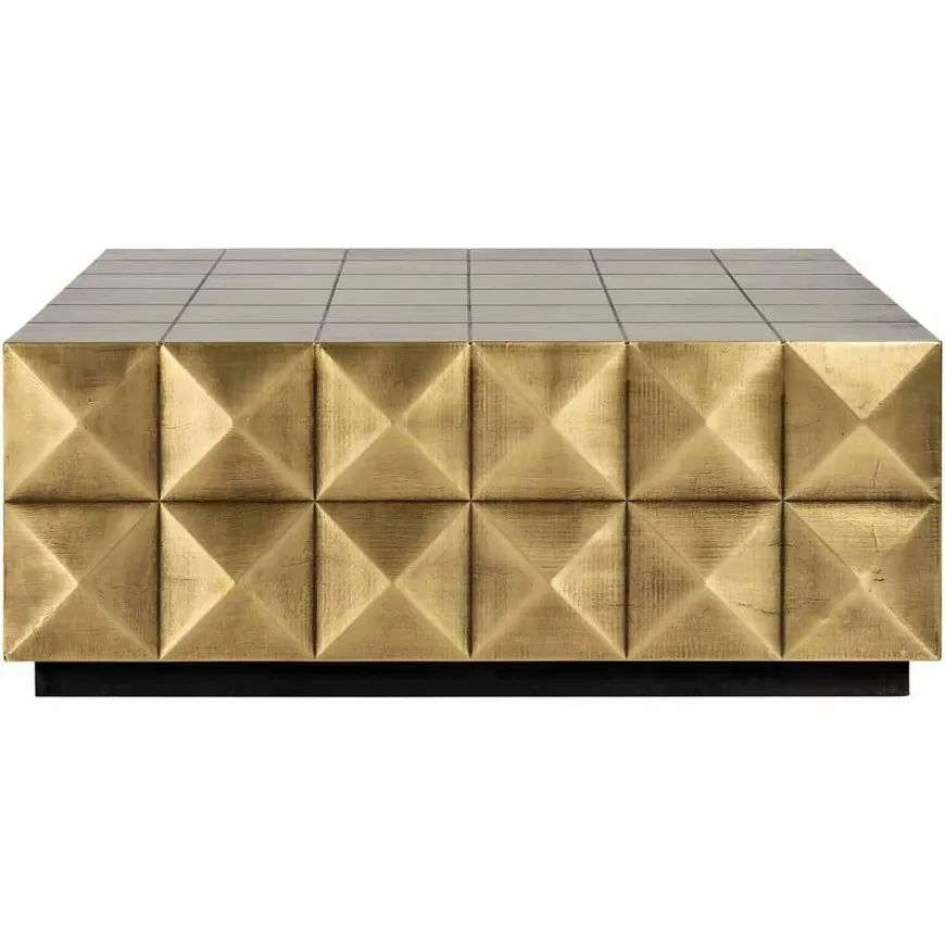 Richmond Interiors Salontafel Collada incl. glasplaat (Brushed Gold)