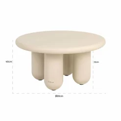 Richmond Interiors Salontafel Calma 80Ø Beige