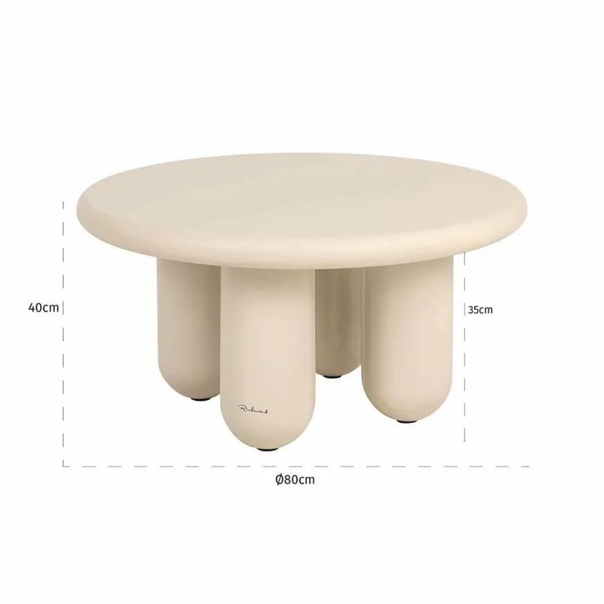 Richmond Interiors Salontafel Calma 80Ø Beige