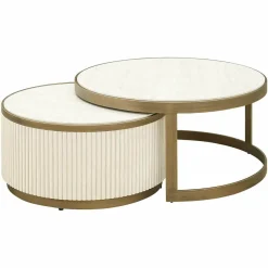 Richmond Interiors Salontafel Tivoli set van 2 Wit