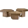 Richmond Interiors Salontafel Hexa set van 3 geborsteld Goud