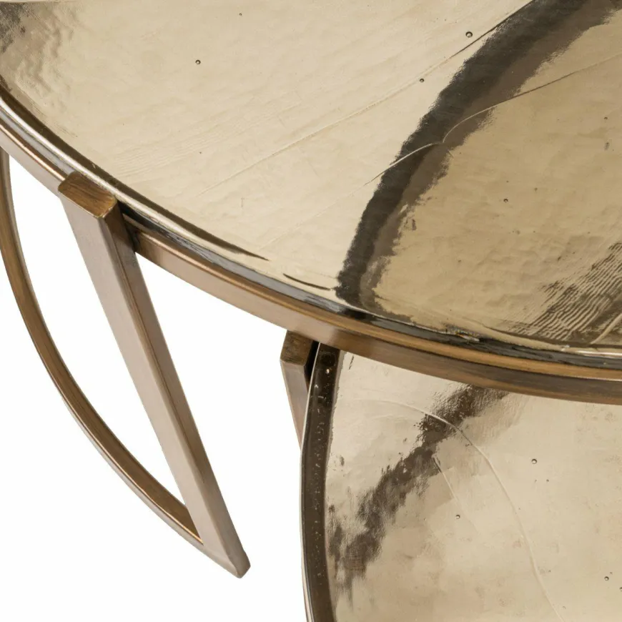 Richmond Interiors Salontafel Cleo goud (Set van 2)
