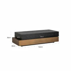 Richmond Interiors Salontafel Cambon blok (Dark coffee)