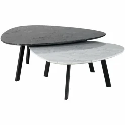 Richmond Interiors Salontafel Trocadero set van 2 (Black/white)