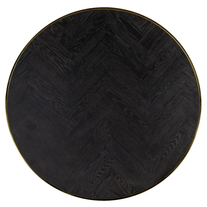 Richmond Interiors Showroommodel Salontafel Blackbone gold set van 2 Black rustic