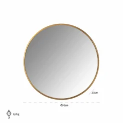 Richmond Interiors Spiegel Maesa goud 90Ø (Gold)
