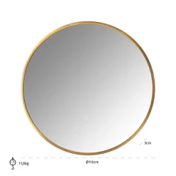 Richmond Interiors Spiegel Maevy goud 110Ø (Gold)