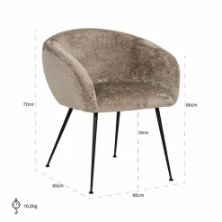 Richmond Interiors Stoel Ruby Bergen 104 taupe chenille