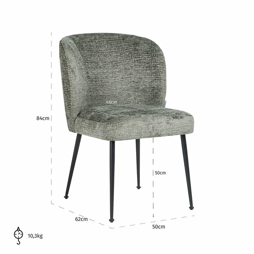 Richmond Interiors Stoel Fallon thyme fusion zwart