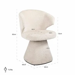 Richmond Interiors Stoel Gatsbi beige chenille