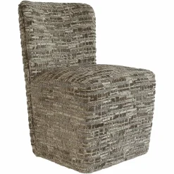 Richmond Interiors Stoel Lorain met wieltjes greige dalia