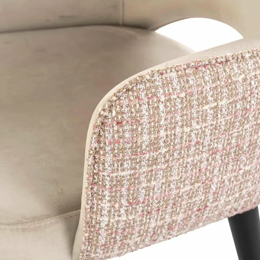 Richmond Interiors Stoel Giovanna Be trendy 1673 rose - Khaki velvet