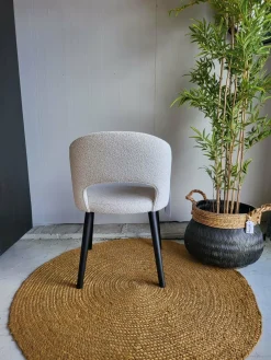 Richmond Interiors Stoel Savoy white bouclé - Showroommodel