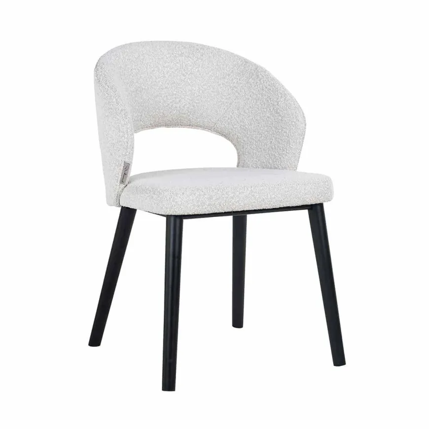 Richmond Interiors Stoel Savoy white bouclé - Showroommodel