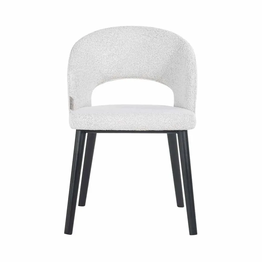 Richmond Interiors Stoel Savoy white bouclé - Showroommodel