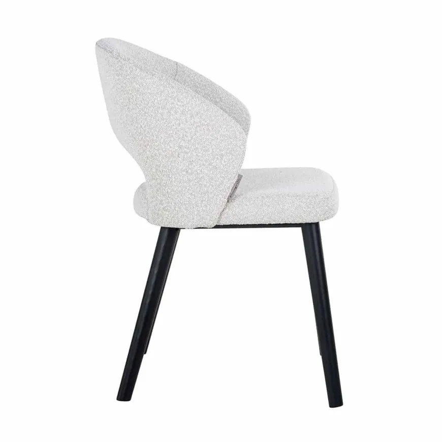 Richmond Interiors Stoel Savoy white bouclé - Showroommodel