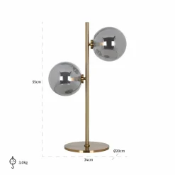 Richmond Interiors Tafellamp Lise (Brushed Gold)