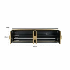 Richmond Interiors TV-dressoir Ironville 4-deuren (Gold)