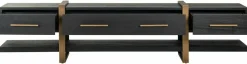 Richmond Interiors TV-dressoir Cambon 3-laden (Dark coffee)