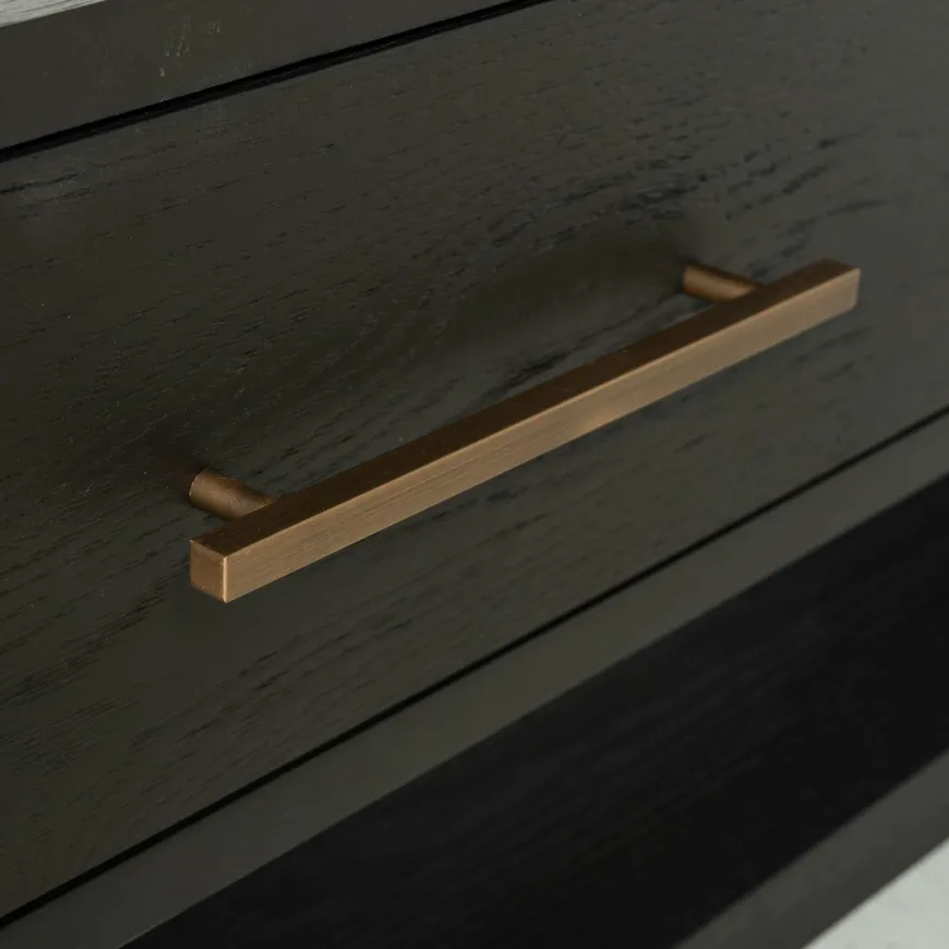 Richmond Interiors TV-dressoir Cambon 3-laden (Dark coffee)