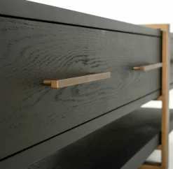 Richmond Interiors TV-dressoir Cambon 3-laden (Dark coffee)