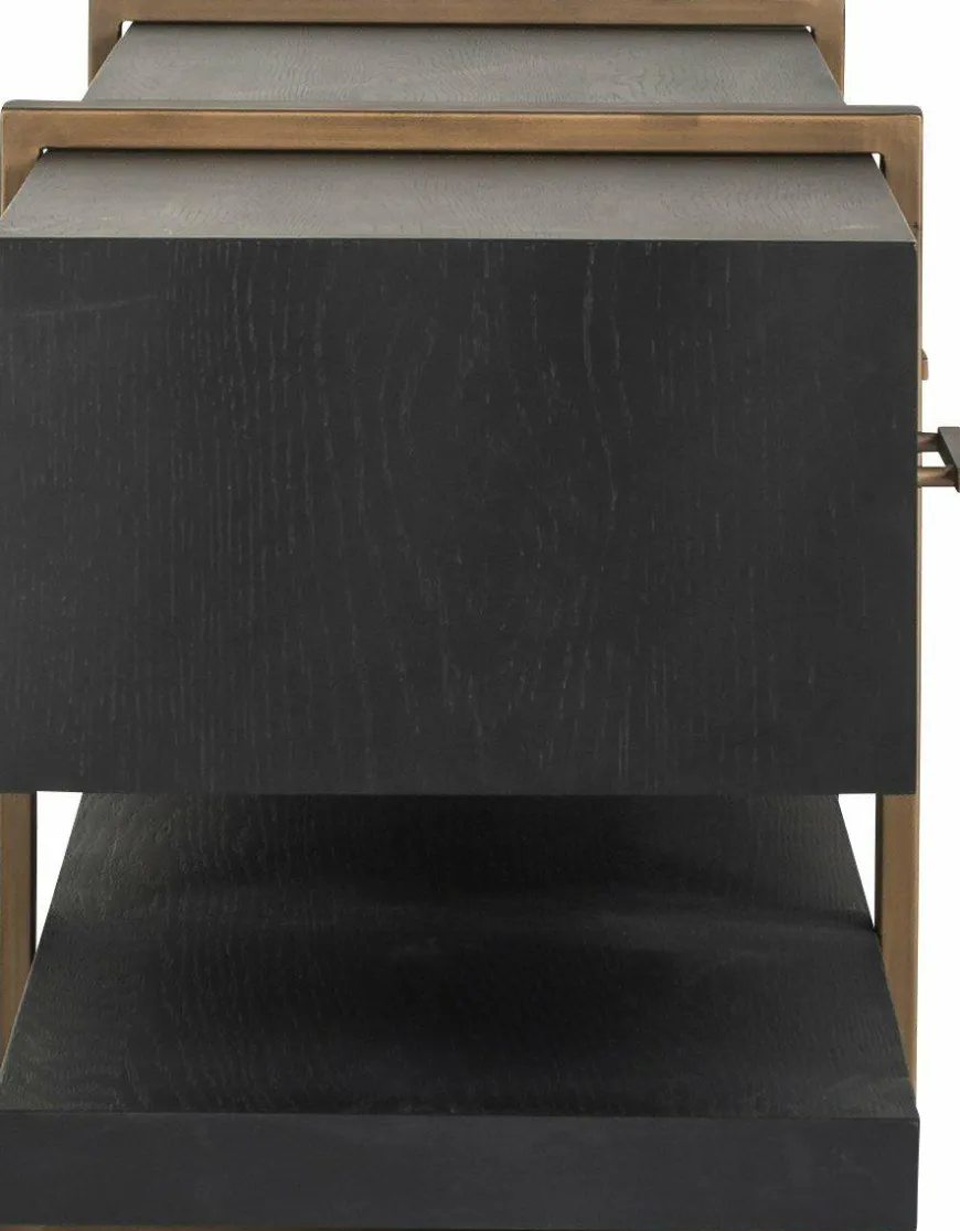 Richmond Interiors TV-dressoir Cambon 3-laden (Dark coffee)