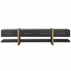 Richmond Interiors TV-dressoir Cambon 3-laden (Dark coffee)