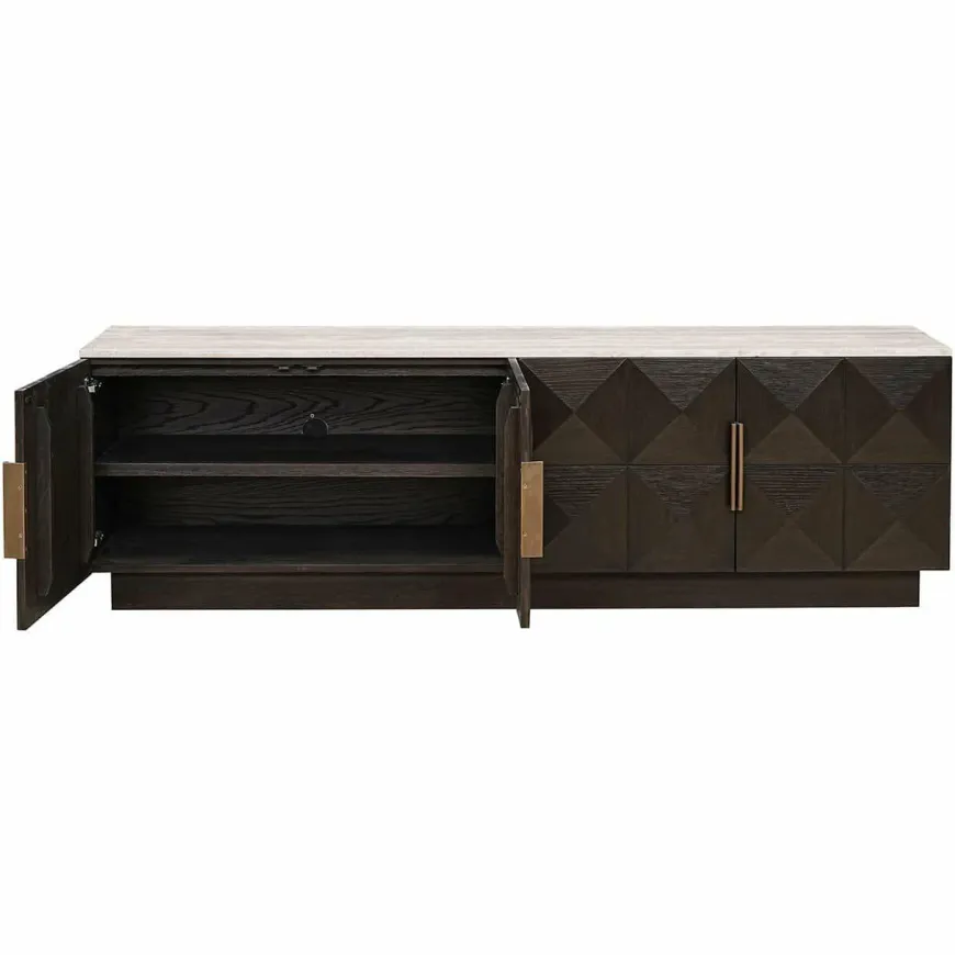 Richmond Interiors Tv-dressoir Claremont 4-deurs Bruin
