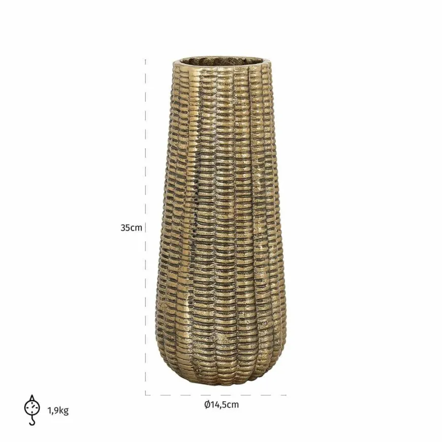 Richmond Interiors Vaas Loran klein (Brushed Gold)