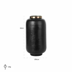 Richmond Interiors Vaas Delmor medium zwart