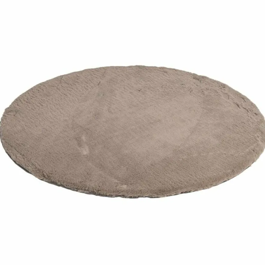 Richmond Interiors Vloerkleed Saifo furry 160Ø Zand