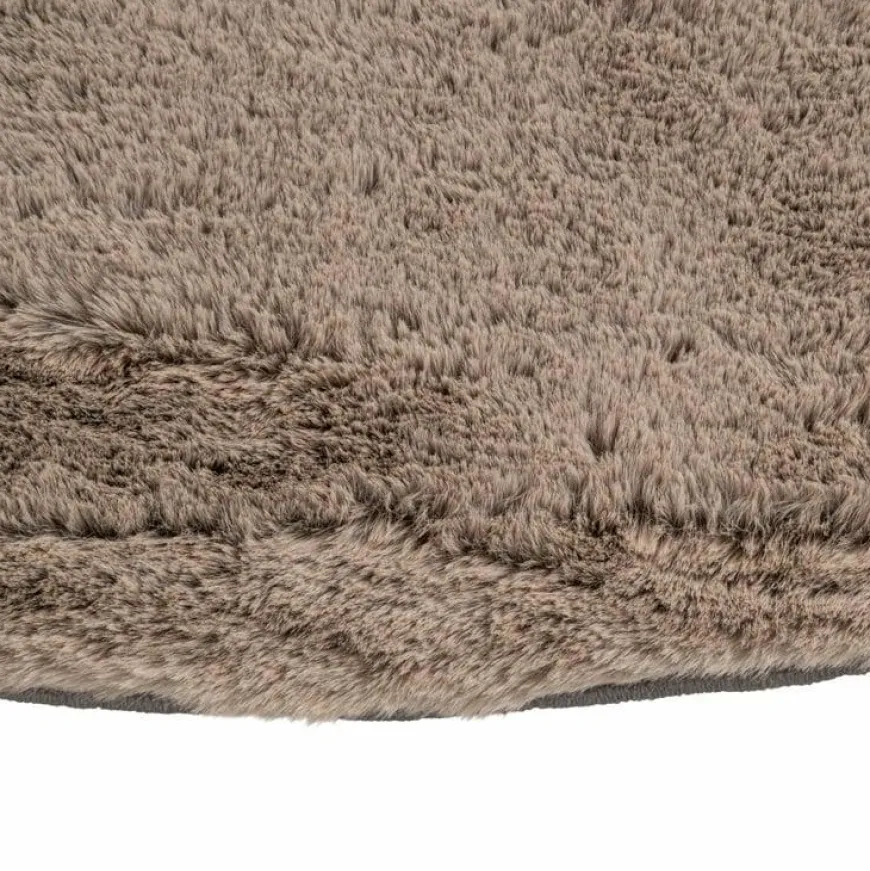 Richmond Interiors Vloerkleed Saifo furry 160Ø Zand