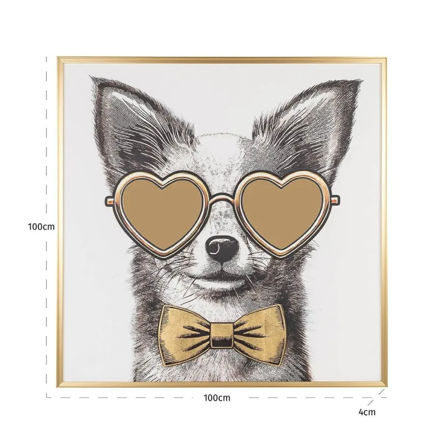 Richmond Interiors Wall art Bodhy zwart / goud