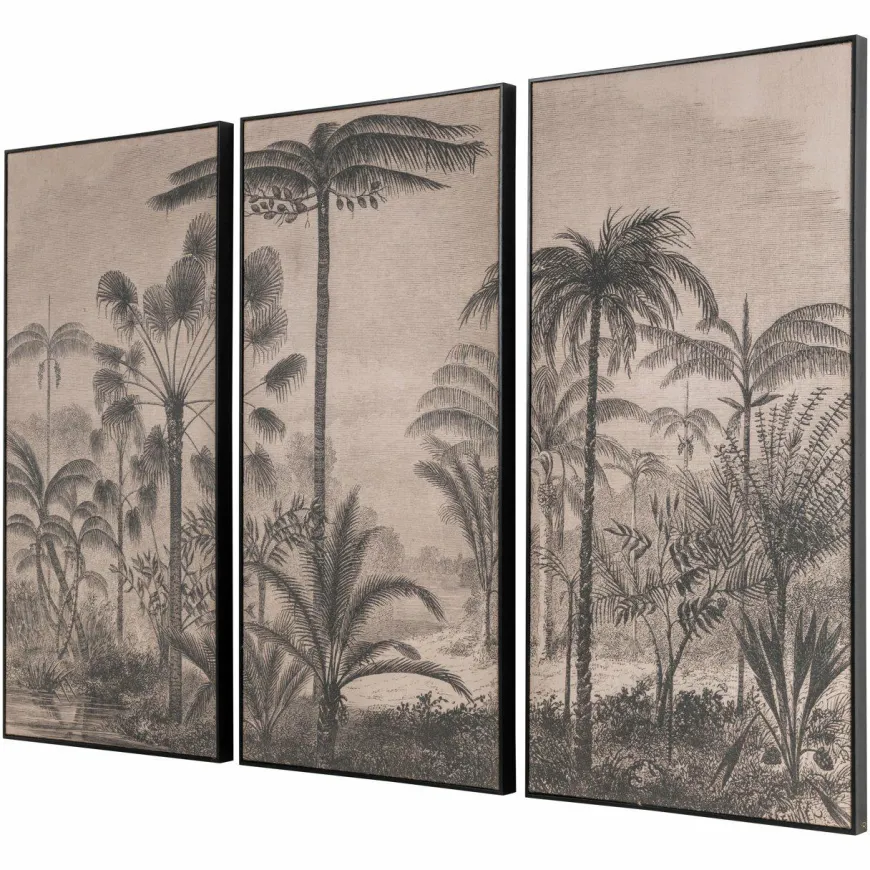 Richmond Interiors Wall art Rhapsody brown (Set van 3)