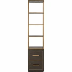 Richmond Interiors Wandkast Carter brown small 2-drawers