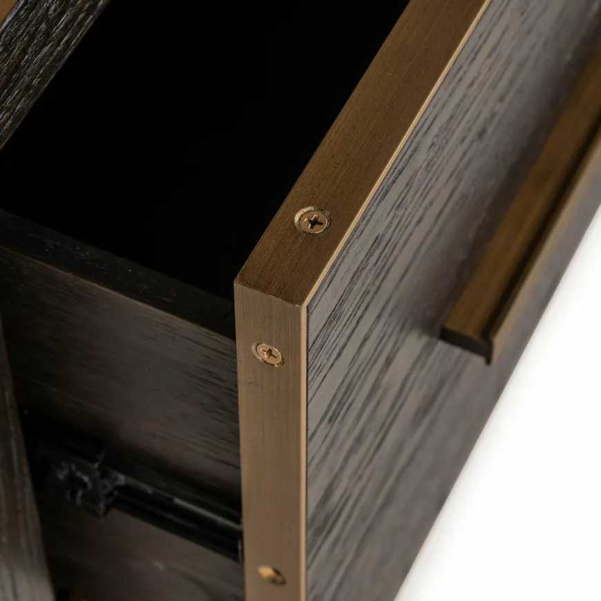 Richmond Interiors Wandkast Carter brown small 2-drawers