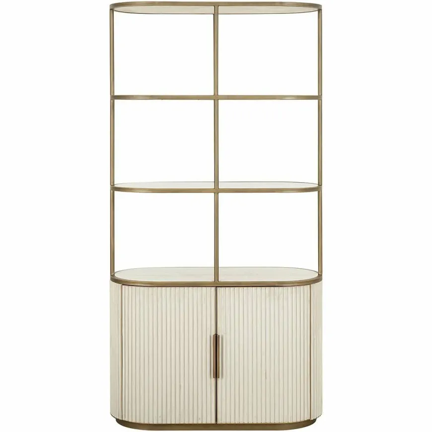 Richmond Interiors Wandkast Tivoli 2-deurs 3 open planken Wit