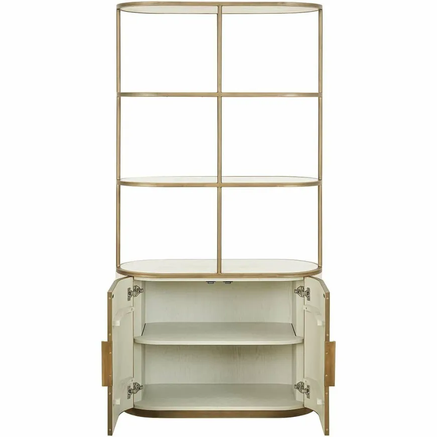Richmond Interiors Wandkast Tivoli 2-deurs 3 open planken Wit