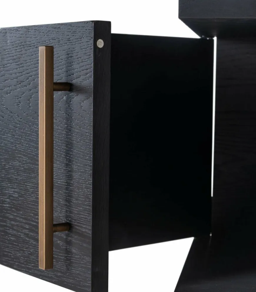 Richmond Interiors Wandkast Cambon 4-deuren 4-planken (Dark coffee)