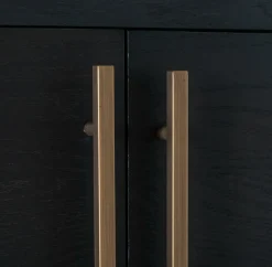 Richmond Interiors Wandkast Cambon 4-deuren 4-planken (Dark coffee)