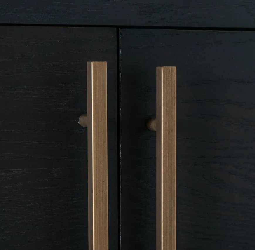 Richmond Interiors Wandkast Cambon 4-deuren 4-planken (Dark coffee)