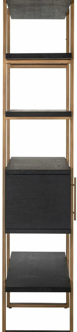 Richmond Interiors Wandkast Cambon 4-deuren 4-planken (Dark coffee)