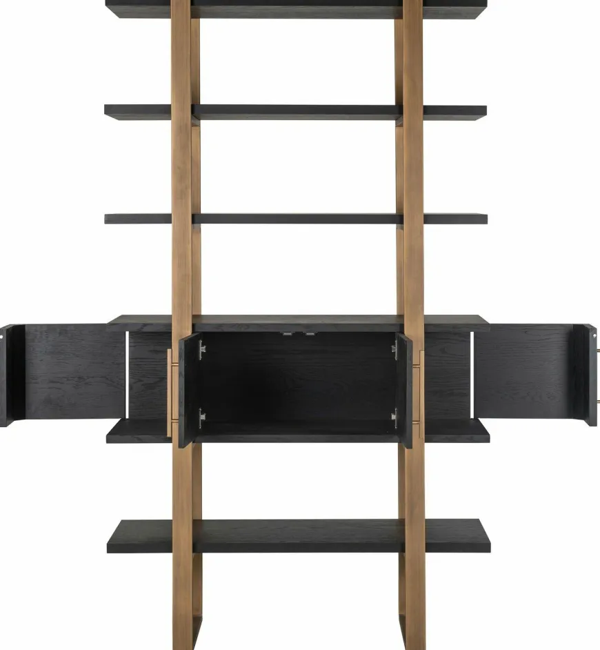Richmond Interiors Wandkast Cambon 4-deuren 4-planken (Dark coffee)
