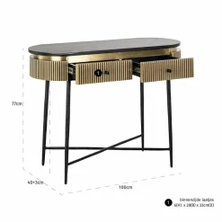 Richmond Interiors Wandtafel Ironville goud