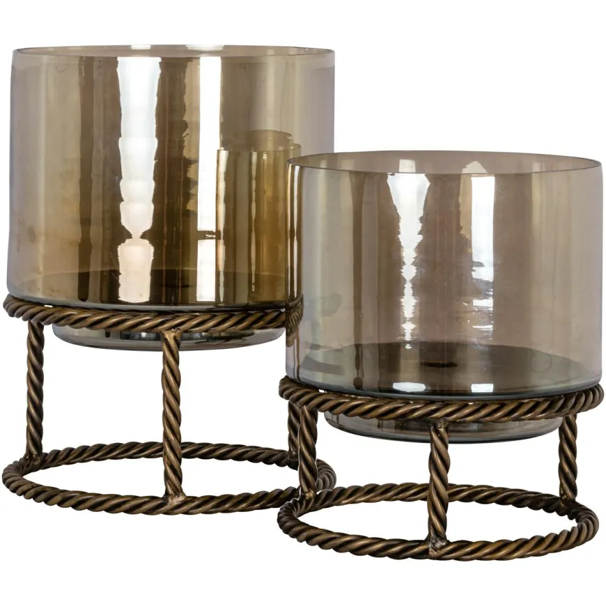 Richmond Interiors Windlicht Ropia goud groot