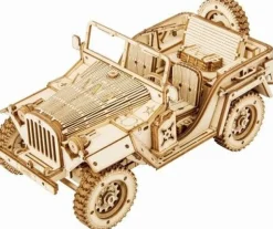 Robotime Houten Bouwpakket Army Field Car