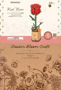 Robotime Houten Bouwpakket Red Rose
